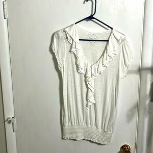 Woman’s international concept, blouse, white short sleeves